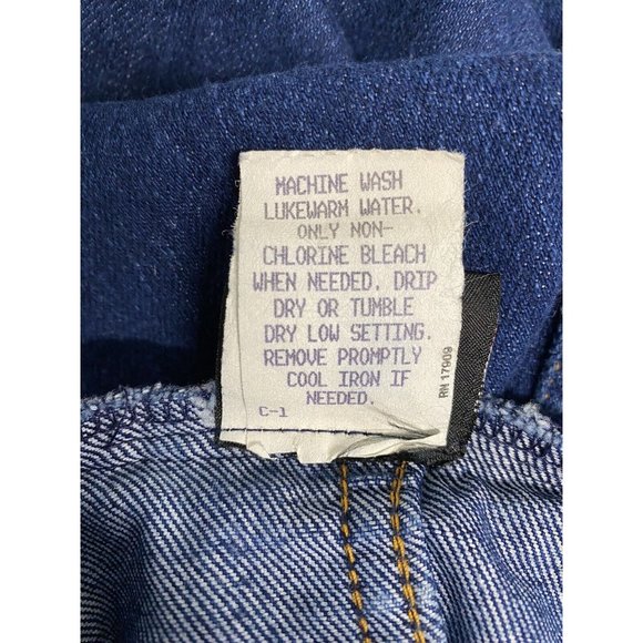 VTG Kemington Express Magic Fit Dark Wash Elastic Waist Long Blue Jean Skirt 12 - Picture 9 of 9